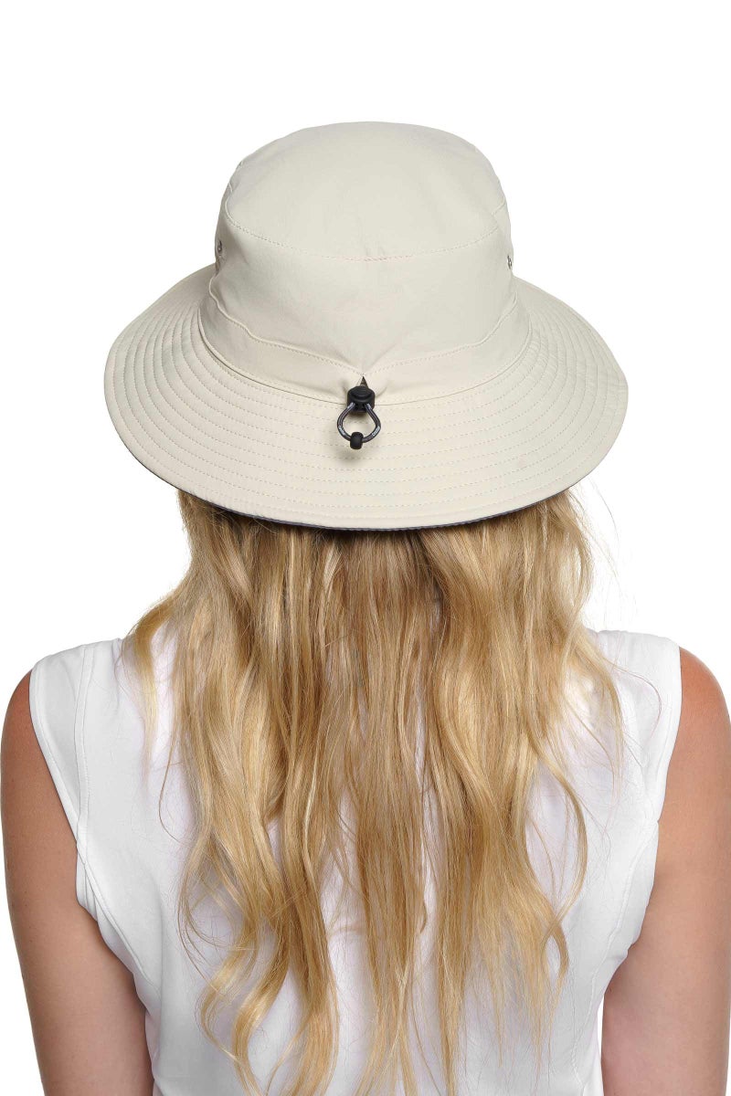 Coolibar Reversible Bucket Hat - UPF 50+ Sun Protection - Landon in Stone/Carbon - Image 4